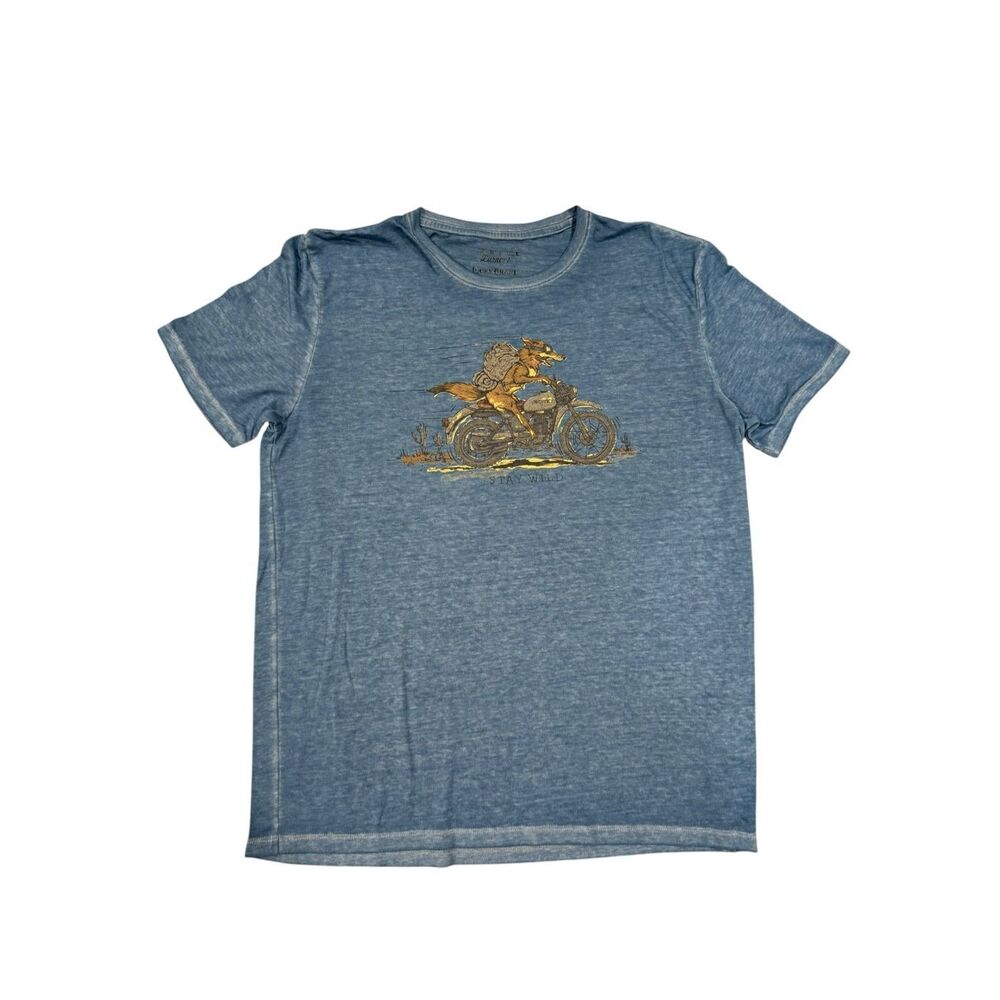Lucky Brand Coyote Biker Venice Burnout Short-Sleeve Graphic T-Shirt Stay Wild M